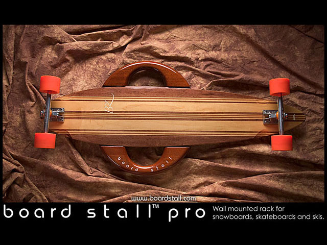 Snowboard, Skateboard and Ski wall mounted Rack, Board Stall