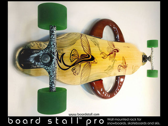 Snowboard, Skateboard and Ski wall mounted Rack, Board Stall