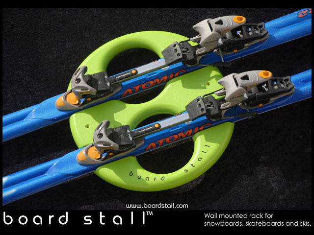 Snowboard, Skateboard and Ski wall mounted Rack, Board Stall