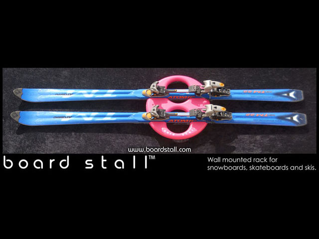 Snowboard, Skateboard and Ski wall mounted Rack, Board Stall