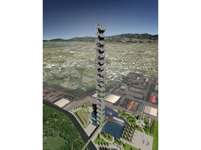 rendering high rise exterior taiwan tower competition